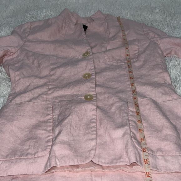Lauren by Ralph Lauren Petites Pink Lenin Blazer 10P - Picture 6 of 9